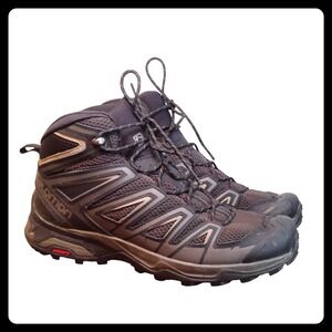 Salomon X Ultra 3 Mid GTX Hiking Boots Men's 11 Waterproof Gore-Tex Gray Black